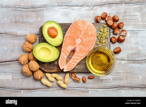Selection of healthy fat sources Stock Photo - Alamy