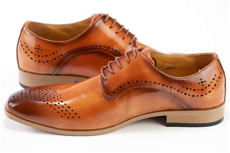 Tan Leather Dress Lace-Ups9 / Tan | Dress shoes men, Lace up, Leather ...