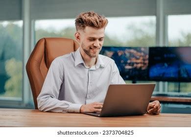 Successful Business Man Working Diligently On Stock Photo 2373704825 ...