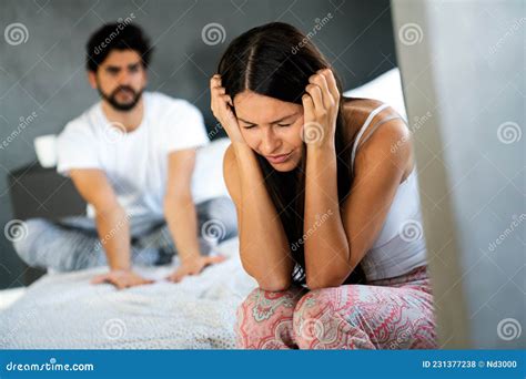 Frustrated Couple Arguing and Having Marriage Problems Stock Photo - Image of depression ...
