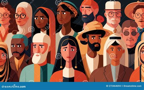 Unity in Diversity: Illustration of a Diverse Group of People from ...