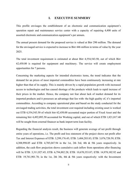 Business Plan for Comminication and Electronics Material Reatail Trade ...