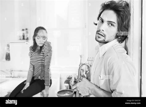 Intimate interior moment Black and White Stock Photos & Images - Alamy
