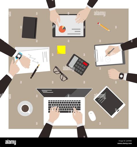 Man using tablet meeting Stock Vector Images - Alamy