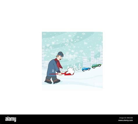 Happy man in winter Cut Out Stock Images & Pictures - Alamy