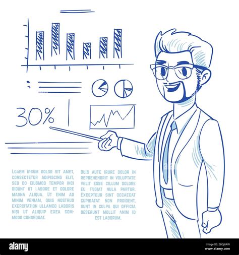 Business man presenting new Stock Vector Images - Alamy