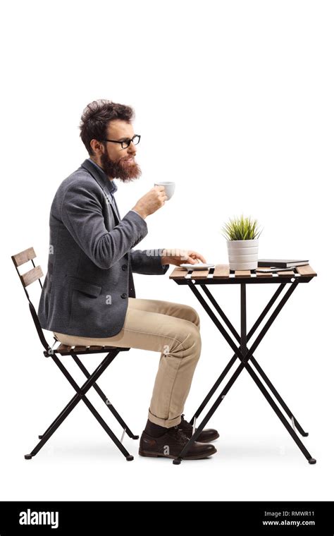 Man beard drinking coffee Cut Out Stock Images & Pictures - Alamy