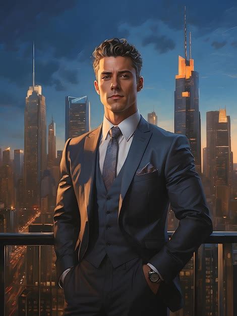 Premium AI Image | A confident man in a tailored suit