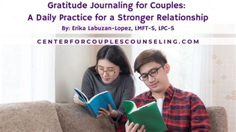 Gratitude Journaling for Couples | Couples Therapy in Texas — Center ...