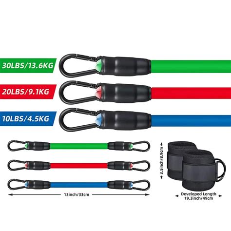 Ankle Resistance Bands Fitness Equipment Compact Portable Ankle ...