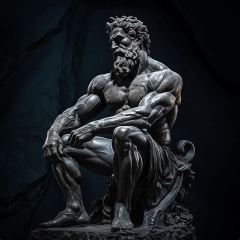 Premium AI Image | Stoic man statue Strong Stoic man