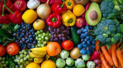 Premium Photo | A vibrant and colorful variety of fresh fruits and ...