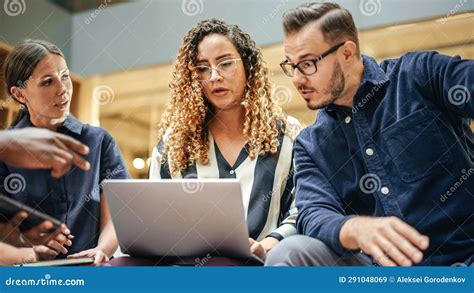 Wide Shot of a Multiethnic Group of People Discussing Ideas in a Meeting Room at Office Stock ...