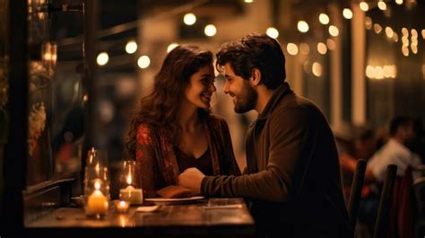 Couple having a date at night | Premium AI-generated image