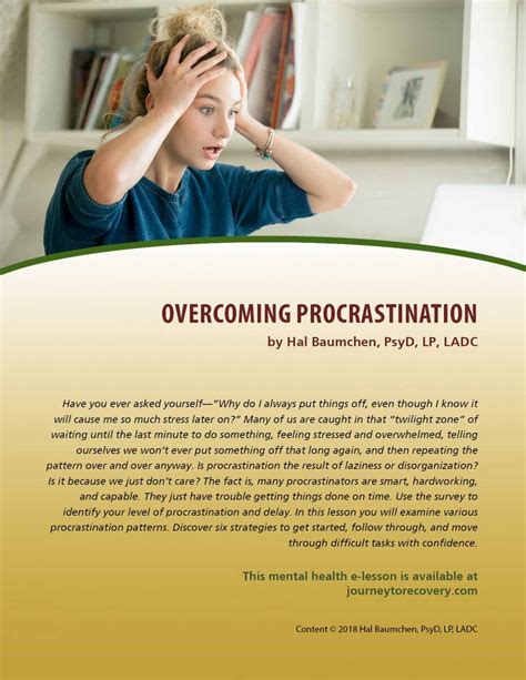 Overcoming Procrastination (MH Lesson) – Christian Care Resources