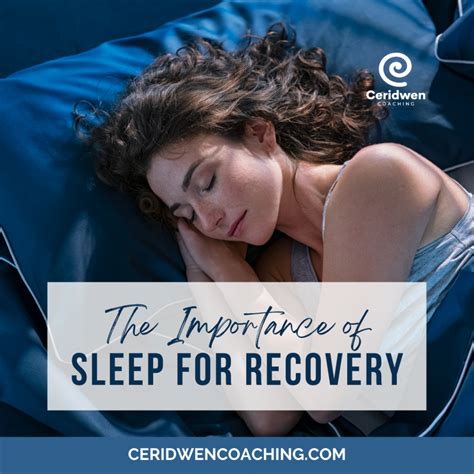 The Importance of Sleep for Recovery - Ceridwen Coaching