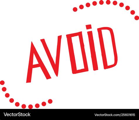 Avoid stamp on white background Royalty Free Vector Image