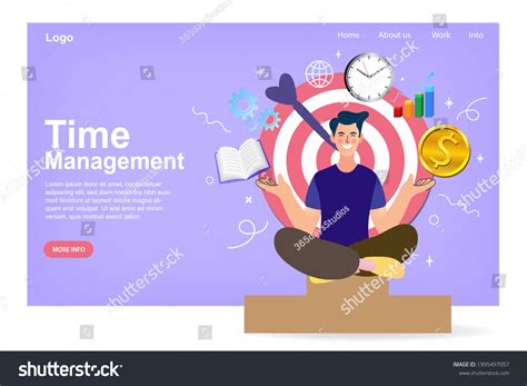 Planner Schedule Concept Effective Time Management Stock Vector ...
