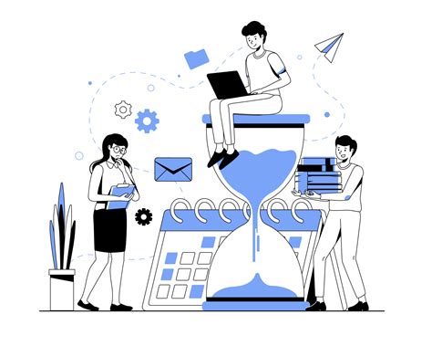 Illustration of effective time management. Manage strategic plans ...