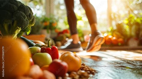 Fitness and Exercise synergy of a ketogenic diet with a healthy and active lifestyle Stock ...