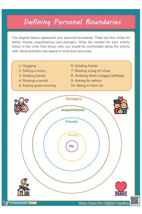 Behavior Activities - Defining Personal Boundaries Worksheets in 2025 ...