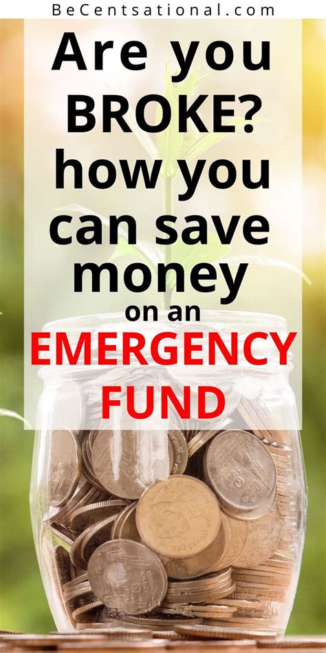 How to Save for an Emergency Fund when Broke | Emergency fund saving, Money saving plan ...