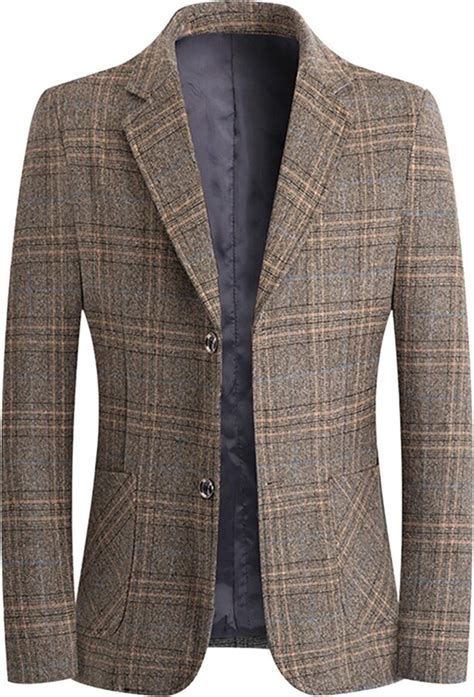 ETHKIA Jacket Business Casual Daily Blazers Coat Classic Fit Stretch ...