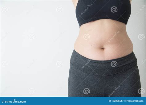 Chubby Woman with Belly Fat Stock Image - Image of health, medicine ...