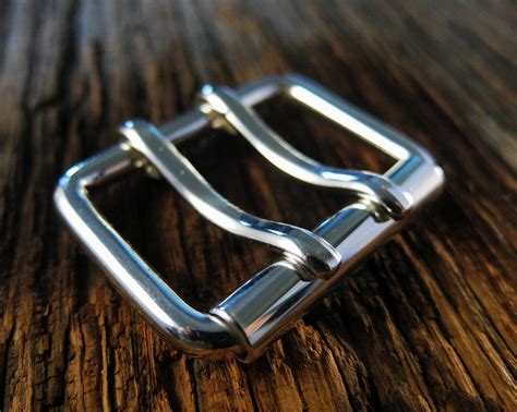 Solid STERLING Silver-Double Prong Belt Buckle -All Widths – TheCopperBuckle