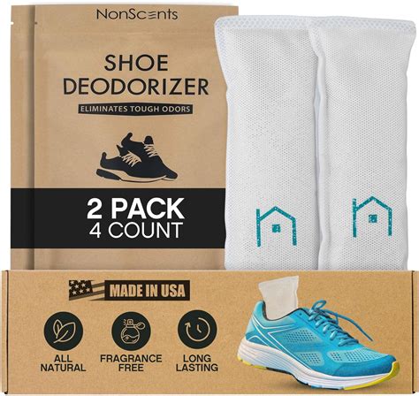 NonScents Shoe Deodorizer 2-Pack - Odor Eliminator for Boots, Sneakers ...