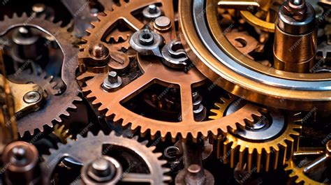 Premium Photo | A close up of gears and gears