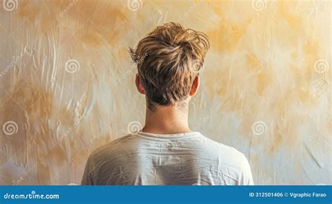 Man Contemplating Abstract Painting Stock Photo - Image of exhibition ...