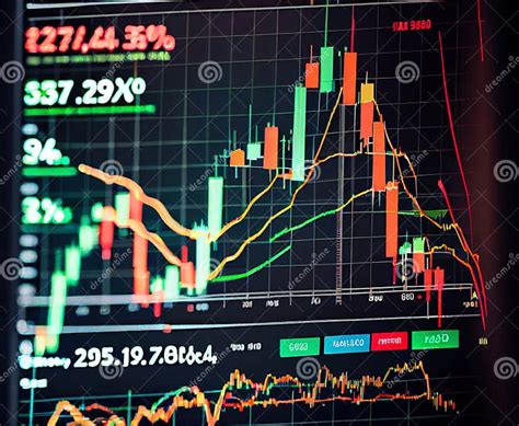 Stock Market Growth Charts. 3d Illustration Stock Illustration ...