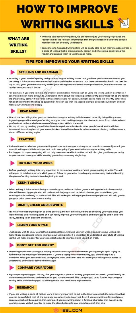 How to improve your writing skills with 10 simple tips – Artofit