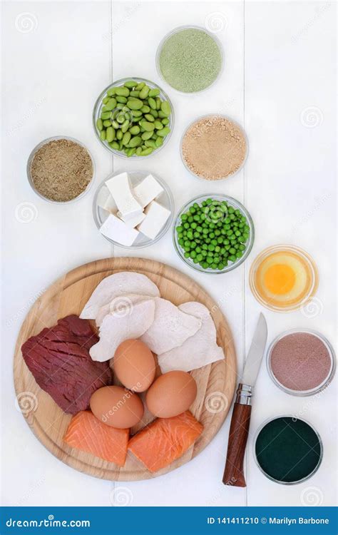 Healthy High Protein Food Selection Stock Photo - Image of fresh, fiber ...