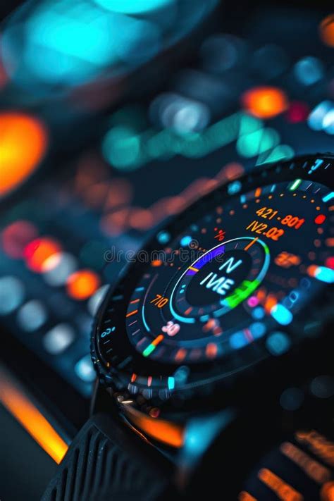 Futuristic Smartwatch Displaying Stock Market Data and Dynamic Graphs ...