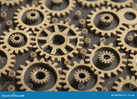 Interconnected Gears Symbolizing the Intricate Stock Illustration ...