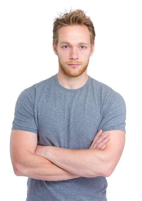 Blonde man stock image. Image of isolated, clothing, bread - 41206485