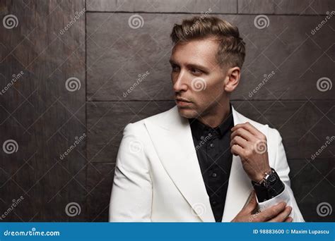 Stylish Confident Man in Suit Stock Photo - Image of elegance ...