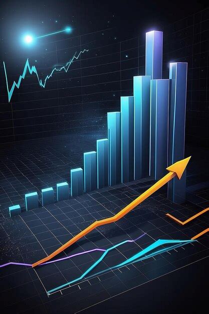 Premium Photo | Glowing chart shows successful financial growth