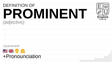 PROMINENT meaning, definition &amp; pronunciation | What is PROMINENT? | How to say PROMINENT - YouTube
