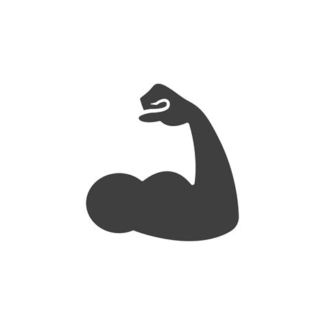 Vector sign of the Strong hand symbol is isolated on a white background ...