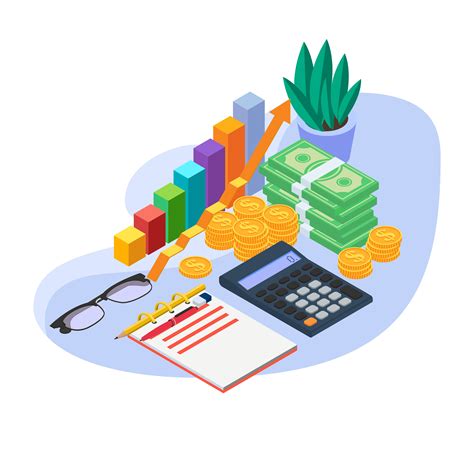 Set of financial analysis tools. Accounting equipment concept. 1100032 ...