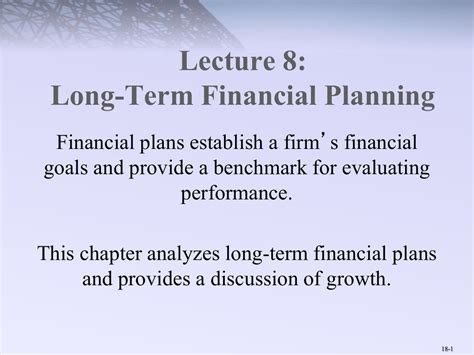 Long-Term Financial Planning