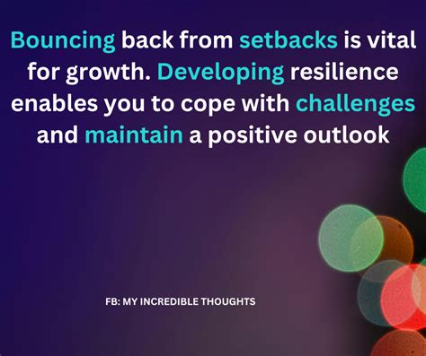 Bouncing back from setbacks is vital for growth. Developing resilience ...