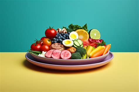Premium Photo | Photography of healthy food on colorful and nutritious plates encouraging ...