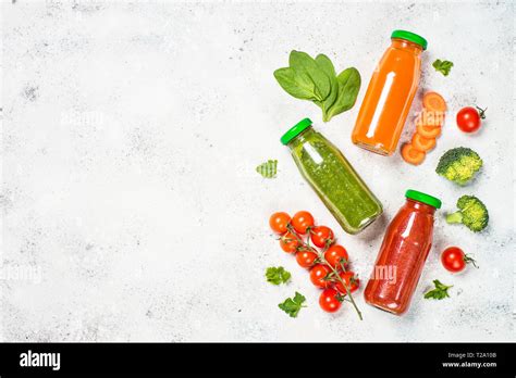 Fruit and Vegetable smoothie drink Stock Photo - Alamy