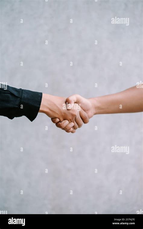 Two people shaking hands in agreement Stock Photo - Alamy