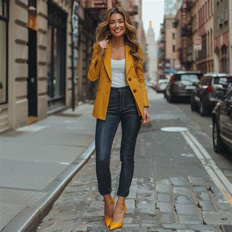 10+ Stylish Smart Casual Outfit Ideas in Mustard Yellow for Bold ...