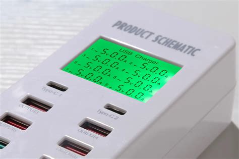 Potable Multi Port Fast Charger Intelligent 6 Usb+2 Type-c Usb Charger ...